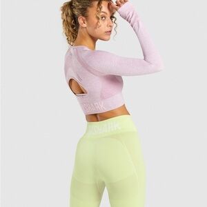 GYMSHARK FLEX SPORTS LONG SLEEVE CROP TOP